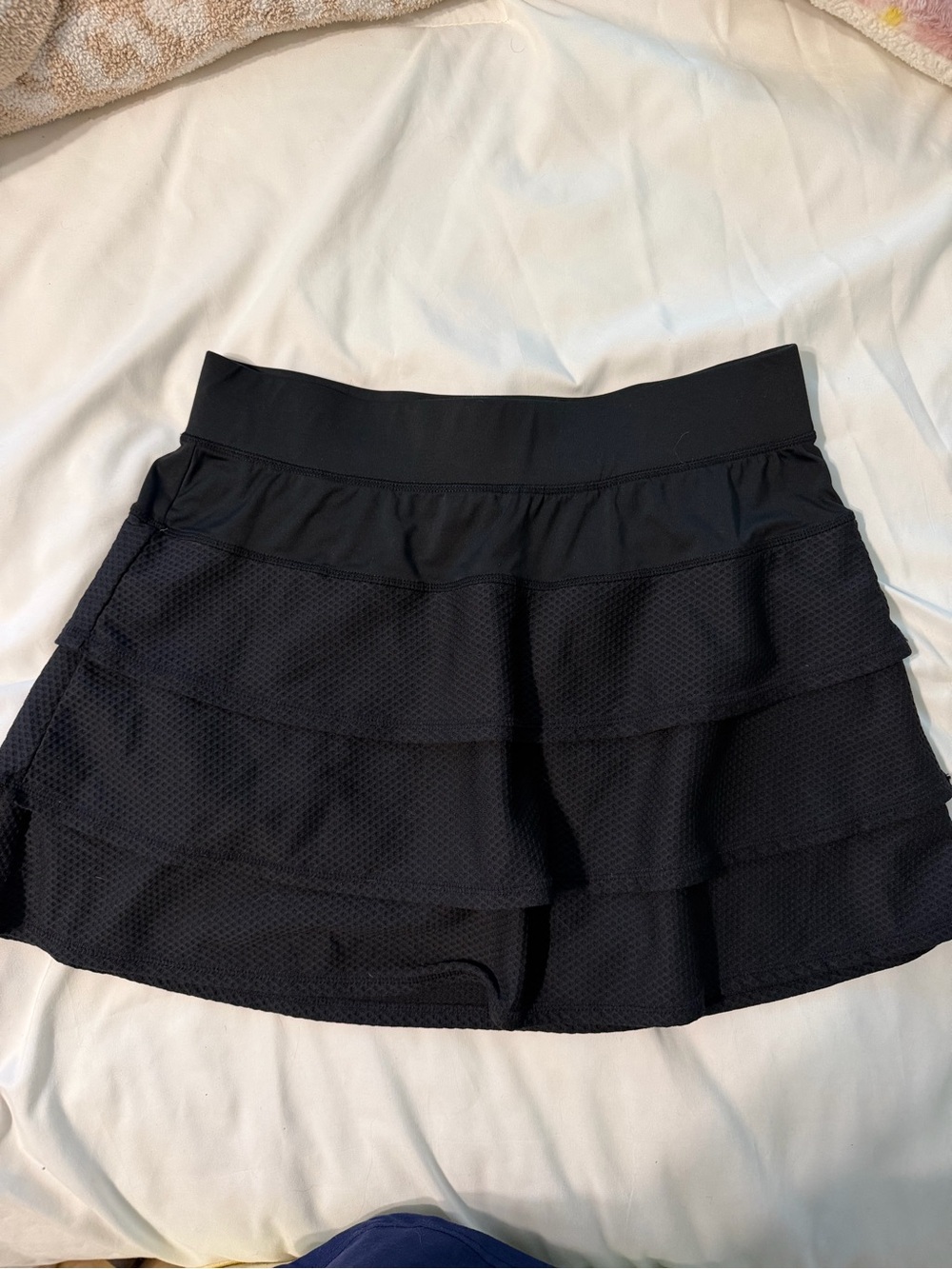 Kyodan Black Athletic Skort with Layered Mesh